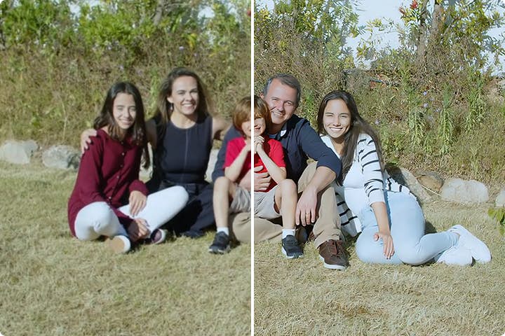 make blurry faces clear again. Even blurry faces in low-quality video can be restored through Kokoon. Have you ever been disappointed by a decrease in sharpness after zooming in? Now with Kokoon, you can finally make them clear again.
